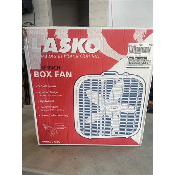 LASKO 20 INCH BOX FAN