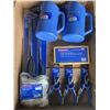 Image 1 : 2 NEW WESTWARD 2 QUART DISPENSER JUGS, 60 PC GREASE GUN ADAPTER KIT, WIRE STRIPPERS AND 2 LONG NOSE 