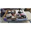 Image 1 : 2 TRAYS OF CAR PARTS INCLUDING LIGHTS, TWO CHANNEL WIRELESS MICROPHONE, CISCO RV320