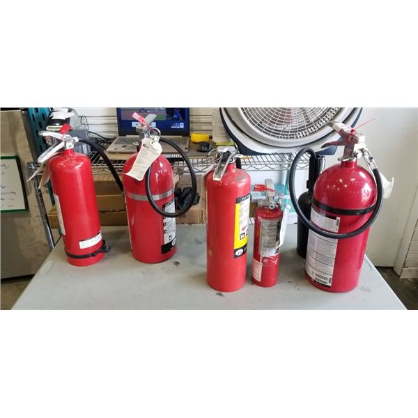 5 FIRE ESTINGUISHERS. INSPECTED JAN 2026. NEXT SERVICE DUE  JAN 2027