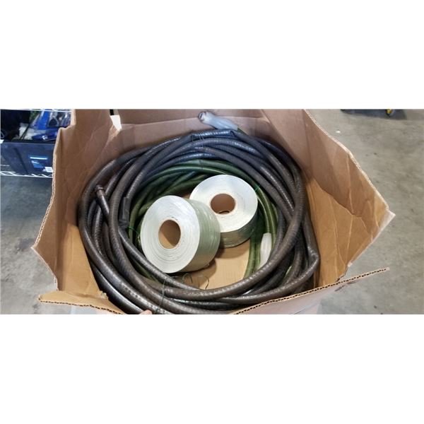 2 GARDEN HOSES AND 2 ROLLS TATAMI MAT SEAM TAPE