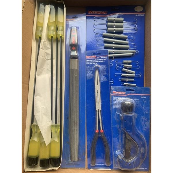 NEW WESTWARD TENSION SPRING KIT, WESTWARD 5/16" LONG HOSE GRIP DOUBLE X PLIERS , WESTWARD QUICK ACTI