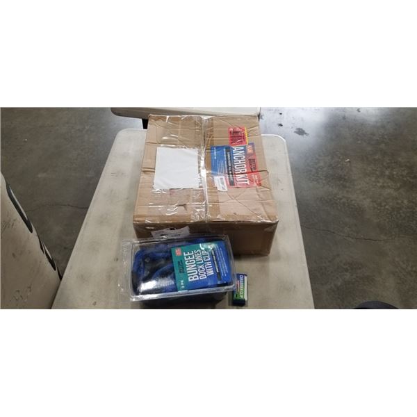 BETTER BOAT ANCHOR KIT AND BETTER BOAT BUNGEE DOCK LINES WITH CLIP AND CARABINER CLIP