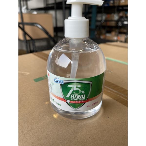 3 CASES OF 75% ALCOHOL SANITIZER, 500ML X 24 PER CASE
