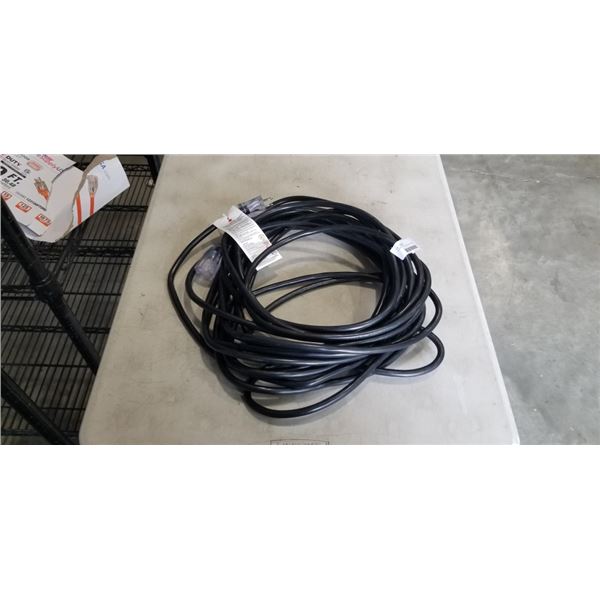 APPROX 50 FOOT HEAVY DUTY BLACK EXTENSION CORD. 12AWG/3C