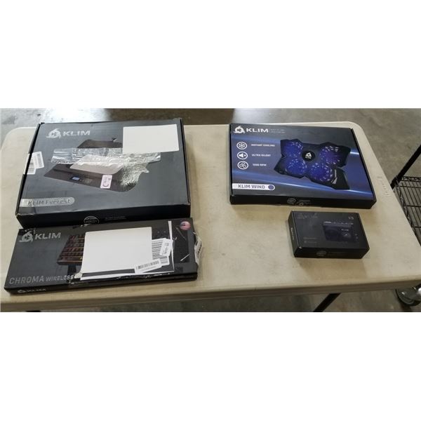 KLIM WIND LAPTOP COOLING PAD AND KLIM EVEREST LAPTOP COOLING PAD AND KLIM CHROMA WIRELESS KEYBOARD A