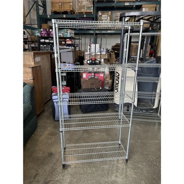 5 TIER 72"INCH TALL BY 36" WIDE BY 14" DEEP METAL RACK