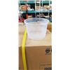Image 2 : NEW CASE OF PLASTIPACK CLEAR BASE CONTAINERS 500 PER CASE