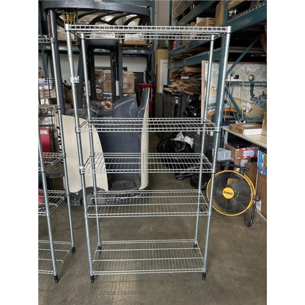 5 TIER 72"INCH TALL BY 36" WIDE BY 14" DEEP METAL RACK