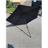 Image 2 : PATIO CRANK LIFT UMBRELLA WITH CURTAIN ROD, SOLAR SHOWER AND NOODLE PILLOW