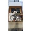Image 1 : TRAY OF CAR PARTS INCLUDING REALISTIC CAR SPEAKERS, CAR RADIO, INTERIOR LIGHTS