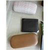 Image 3 : PLASTIC TOTE OF WALLETS, COIN PURSES AND SUNGLASS CASES