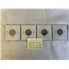 Image 2 : 4 CANADIAN SPECIAL WAR TIME 5 CENTS 1942, 1943 TOMBAC, 1944, 1945