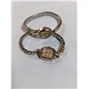 Image 2 : 2 VINTAGE 1950S LADIES WATCHES, MANUAL WIND UP, SWISS, WORKING, ORIGINAL BRACELETS