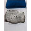 Image 3 : HUGE OF SILVER AND GOLD LIONS HEAD BELT BUCKLE, 5.4" X 3.75"