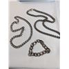 Image 1 : HEAVY METAL LINKS BRACELET AND 2 NECKLACES