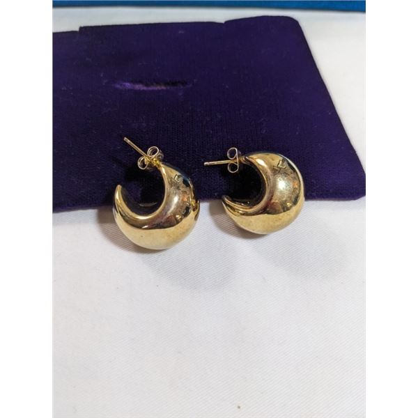 GOLD VERMEIL 925 STERLING SILVER EARRINGS