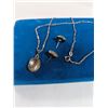 Image 3 : 925 STERLING SILVER CHAIN W/ PENDANT NECKLACE AND PAIR OF MATCHING EARRINGS