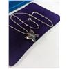 Image 3 : 18K WHITE GOLD PLATED CHAIN W/ BUTTERFLY PENDANT