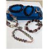 Image 2 : VARIOUS GLASS AND CRYSTAL BEADS BRACELETS