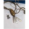 Image 1 : AMERICAN NATIVE SILVER PENDANT W/ CORD NECKLACE AND HAIDA STERLING SILVER PENDANT