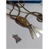 Image 2 : AMERICAN NATIVE SILVER PENDANT W/ CORD NECKLACE AND HAIDA STERLING SILVER PENDANT