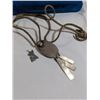 Image 3 : AMERICAN NATIVE SILVER PENDANT W/ CORD NECKLACE AND HAIDA STERLING SILVER PENDANT