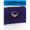 Image 1 : 925 STERLING SILVER W/ PINK STONES RING