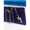 Image 1 : 925 STERLING SILVER CHAIN W/ DOLPHIN PENDANT NECKLACE