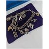 Image 2 : 925 STERLING SILVER CHARMS BRACELET