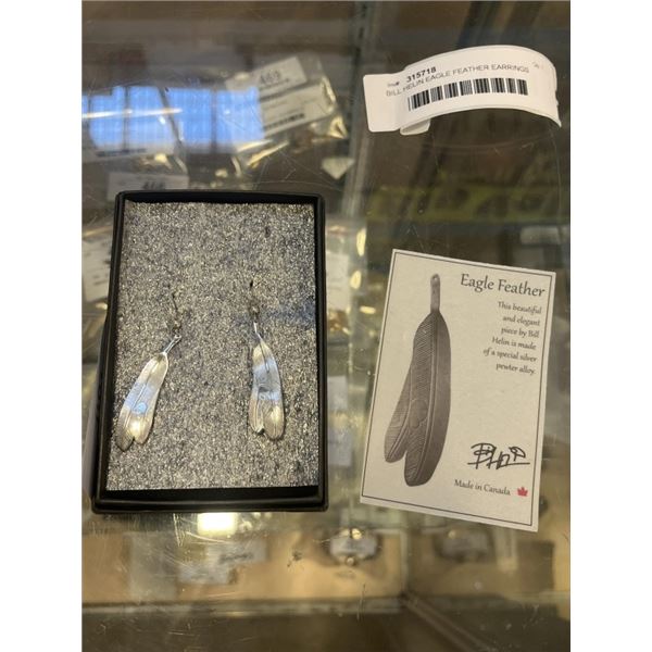 BILL HELIN EAGLE FEATHER EARRINGS
