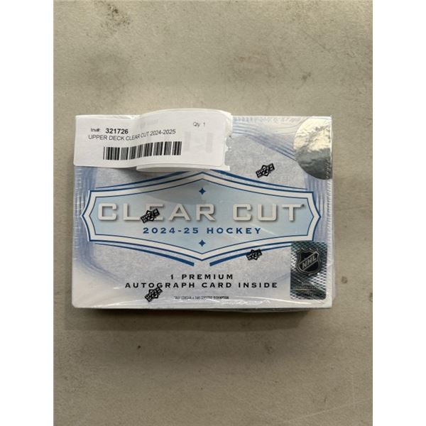 UPPER DECK CLEAR CUT 2024-2025 HOCKEY 1 PREMIUM AUTOGRAPH CARD