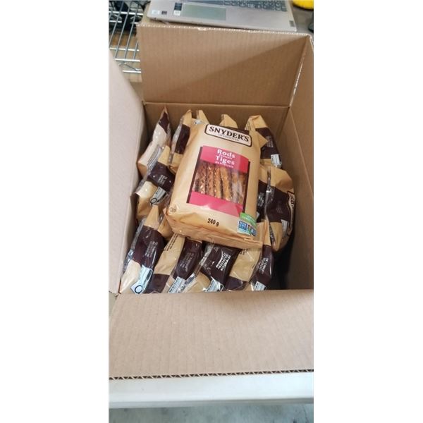 CASE OF SNYDER'S OF HANOVER PRETZEL RODS. EXP 07 2026