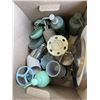 Image 4 : BOX OF BATHROOM ITEMS INCLUDING SOAP DISPENSERS, TOOTHBRUSH HOLDER, SOAP TRAYS
