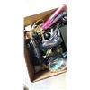 Image 3 : TRAY OF ELECTRONICS INCLUDING XBOX CONTROLLER, PS CONTROLLER, AC/DC ADAPTER, EXTENSION CORD ETC