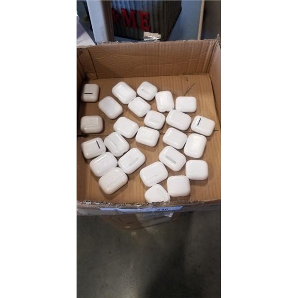 25 UNTESTED AIRPODS CASES. EITHER EMPTY OR HAVE 1 EAR BUD