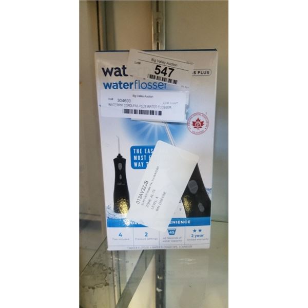 WATERPIK CORDLESS PLUS WATER FLOSSER, BLACK/ SATIN SILVER - TESTED WORKING, RETAIL $74