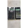 Image 3 : 4 CALCULATORS. 2 FROM CASIO, 1 FROM SHARP, 1 FROM TEXAS INSTRUMENTS