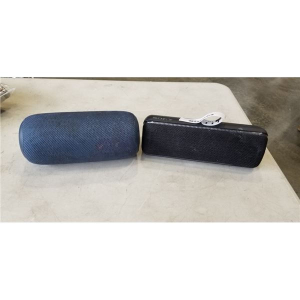 2 PORTABLE SPEAKERS. 1 IS FROM SONY