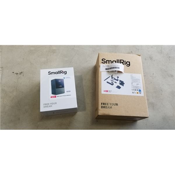 2 SMALLRIG MOUNTS.1 IS 4930 VB99 MINI V MOUNT BATTERY, 1 IS 5823 CAGE KIT FOR SONY FX3/FX30