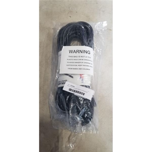 HEAVY DUTY 50 FOOT BLACK EXTENSION CORD. 14AWG/3C