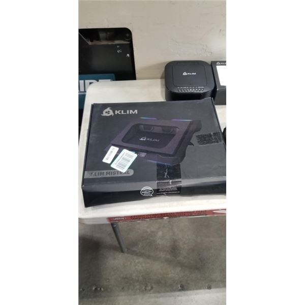 KLIM MISTRAL LAPTOP COOLING PAD AND KLIM CD PLAYER AND KLIM CD & CASETTE PLAYER AND KLIM BOOM BOX AN