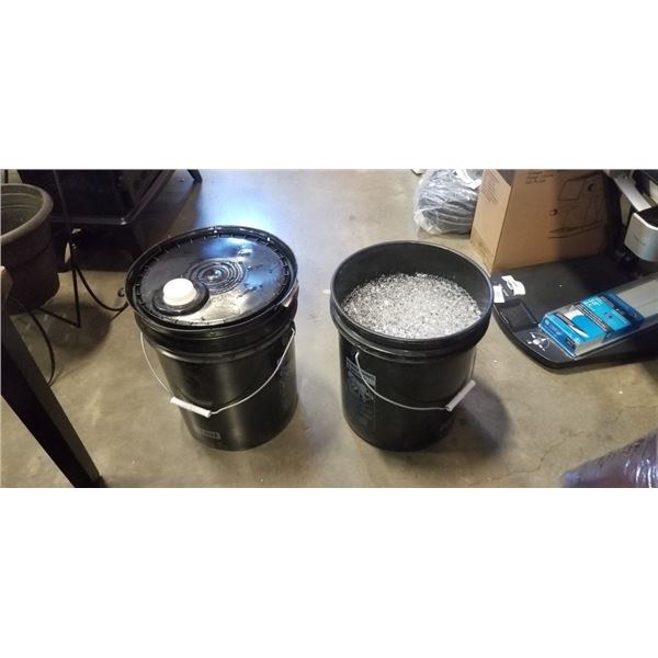 2 BUCKETS OF BEADS
