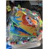 Image 2 : PLASTIC TOTE OF KIDS TOYS, BABY MAT, KIDS WALKER AND KIDS PLASTIC CHAIR