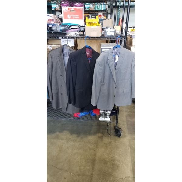 3 MENS SUITS,1 FROM CALVIN KLEIN