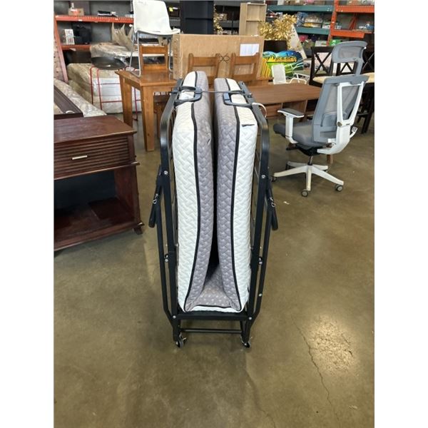 MILLARD SINGLE AS NEW MATTRESS WITH FOLDING COT. CERTIPUR-US
