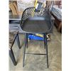 Image 2 : MARBLE LOOK SIDE TABLE AND BLACK COUNTER STOOL