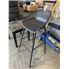 Image 3 : MARBLE LOOK SIDE TABLE AND BLACK COUNTER STOOL