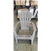 Image 2 : 2 SLATTED BACK PLASTIC LAWN CHAIRS