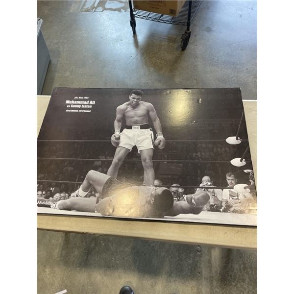 MUHAMMAD ALI VS SONNY LISTON 25TH MAY 1965 FRAMED IMAGE